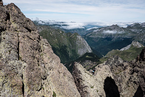 Pic du Midi d'Ossau : face nord par la vire de l'Embaradère et la Fourche